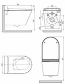 Vesta shower toilet rimless gloss white