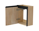 8 cm naturel eik/mat zwart