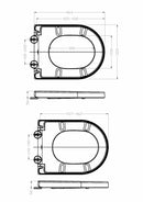 Abattant WC Vesta soft close et quick release blanc mat