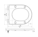 Flatline toilet seat softclose and quick release matt black