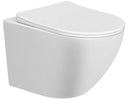 Nibiru rimless wandcloset met toiletzitting softclose en quick release glans wit