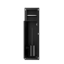 AquaVik Toilet Roll and Brush Holder Røk Built-in Tilable Nattmörk Matt Black