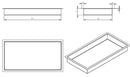 Demis inbouwnis 30 x 60 x 7 cm mat wit