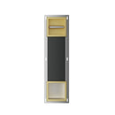 Rocko toiletrolhouder zonder klep en reserverolhouder inbouw geborsteld messing