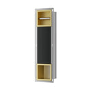 Rocko toiletrolhouder zonder klep en reserverolhouder inbouw geborsteld messing
