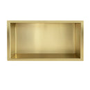 Demis inbouwnis 30 x 60 x 10 cm geborsteld messing PVD