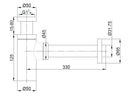UniMatch wastafelsifon 5/4" x 32 mm mat zwart