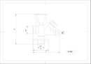 Combination tap 1/2 x 3/4 x 10mm chrome