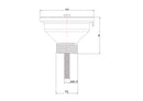 Basket plug + grid 6/4 90mm + 70mm screw