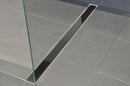 Wiesbaden glasrooster voor douchegoot 70 x 7 cm glanzend zwart