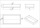Demis inbouwnis 30 x 60 x 10 cm RVS