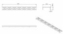 Grate for shower channel 70 x 7 cm stainless steel
