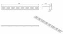 Grille pour caniveau de douche 80 x 7 cm en acier inoxydable