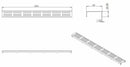Grille type 1 pour caniveau de douche 70 x 7 cm en acier inoxydable