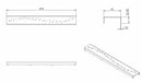 grid type 2 for 3rd generation shower channel 50 x 7 cm stainless steel