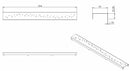 grid type 2 for 3rd generation shower channel 60 x 7 cm stainless steel