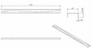 grille type 2 pour caniveau de douche 3ème génération 100 x 7 cm inox