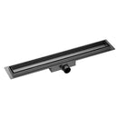 Douchegoot met tegelrooster en flens 80 x 7 cm gunmetal