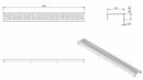 grid type 5 for 3rd generation shower channel 60 x 7 cm stainless steel