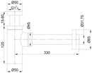 UniMatch wastafelsifon 5/4" x 32 mm chroom