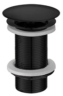 UniMatch open afvoerplug verlengd 5/4" mat zwart