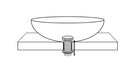 UniMatch open afvoerplug verlengd 5/4" geborsteld brons koper PVD