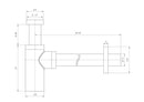 Siphon Eco bas 5/4" x 32 mm chromé
