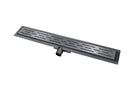 Douchegoot met flens en rooster 80 x 7 cm gunmetal