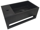 Julia fontein links 35 x 20 x 16 cm solid surface mat zwart