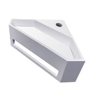 Julia hoekfontein 35 x 35 x 16 cm solid surface mat wit