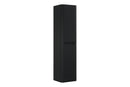 Sulora kolomkast afgeronde hoeken geribbeld 160 x 40 x 35 cm mat zwart
