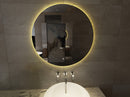 Giro spiegel rond met LED