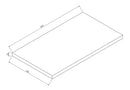 Alvara topblad 80x46 cm warm eiken