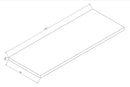Alvara topblad 120x46 cm mat wit