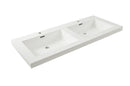 Vision wastafel dubbel met 2 kraangaten 120x46x5