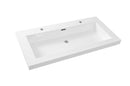 Vision wastafel enkel met 2 kraangaten 100x46x5