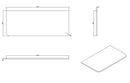 Novira topblad afgeronde hoeken 120 x 48 cm mat zand