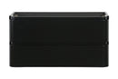 Novira onderkast afgeronde hoeken met 2 laden 1 uitsparing 100 x 48 cm mat zwart