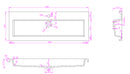 Flag wastafel enkel zonder kraangat 100x36x4 cm kunstmarmer glans wit