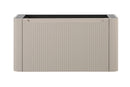 Sulora onderkast afgeronde hoeken geribbeld met 1 lade 1 uitsparing 80 x 48 cm mat beige