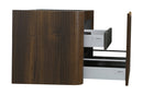 Sulora onderkast afgeronde hoeken geribbeld met 1 lade 1 uitsparing 80 x 48 cm walnoot