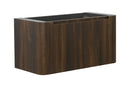 Sulora onderkast afgeronde hoeken geribbeld met 1 lade 1 uitsparing 100 x 48 cm walnoot