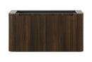 Sulora onderkast afgeronde hoeken geribbeld met 1 lade 1 uitsparing 120 x 48 cm walnoot