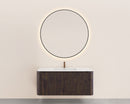 Sulora onderkast afgeronde hoeken geribbeld met 1 lade 1 uitsparing 120 x 48 cm walnoot