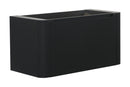 Sulora onderkast afgeronde hoeken geribbeld met 1 lade 1 uitsparing 120 x 48 cm mat zwart