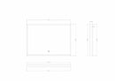 Miroir Avi rectangulaire avec LED, dimmable et miroir chauffant 70 x 50 cm noir mat