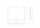 Avi mirror rectangular with LED, dimmable and mirror heating 80 x 60 cm matt black