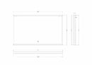 Avi mirror rectangular with LED, dimmable and mirror heating 100 x 60 cm matt black