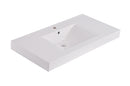 Tigris wastafel enkel met 1 kraangat 100x46x8 cm kunstmarmer glans wit