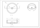Lavabo AquaVik Pierre Bleue Adoucie Ronde Martelée 40x12 cm